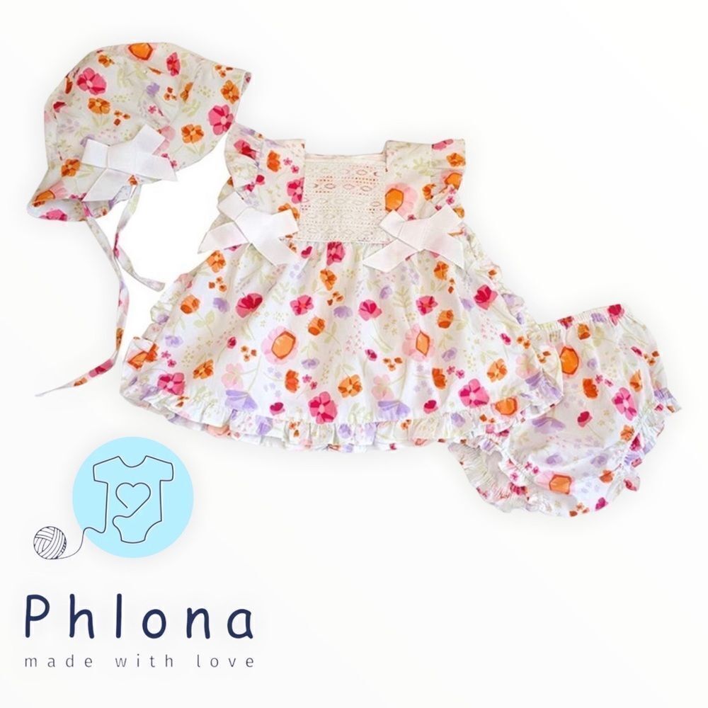 PHLONA Girls' Daywear Sleeveless Dress Set